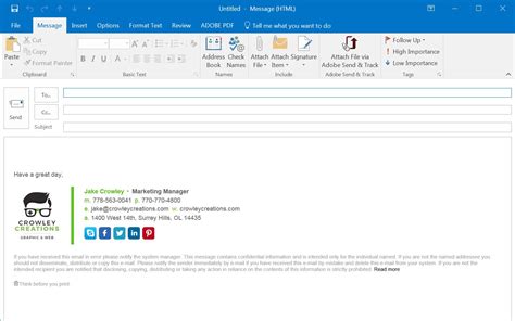 outlook email signature